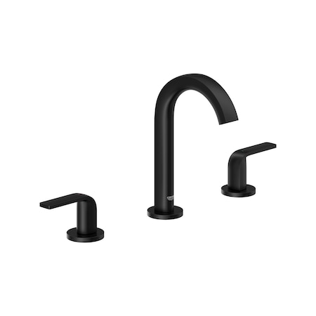 Grohe 8-in. Widespread 2-Handle M-Size Bathroom Faucet 1.2 Gpm, Black 205972430